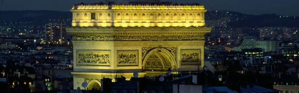 arco del triumfo noche