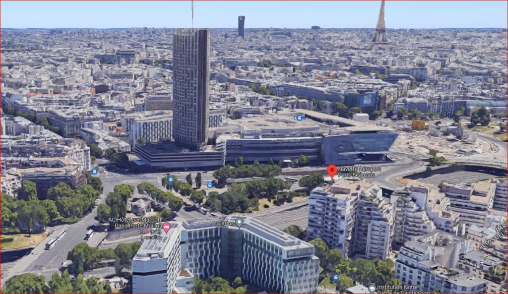 Parada del bus en Porte Maillot